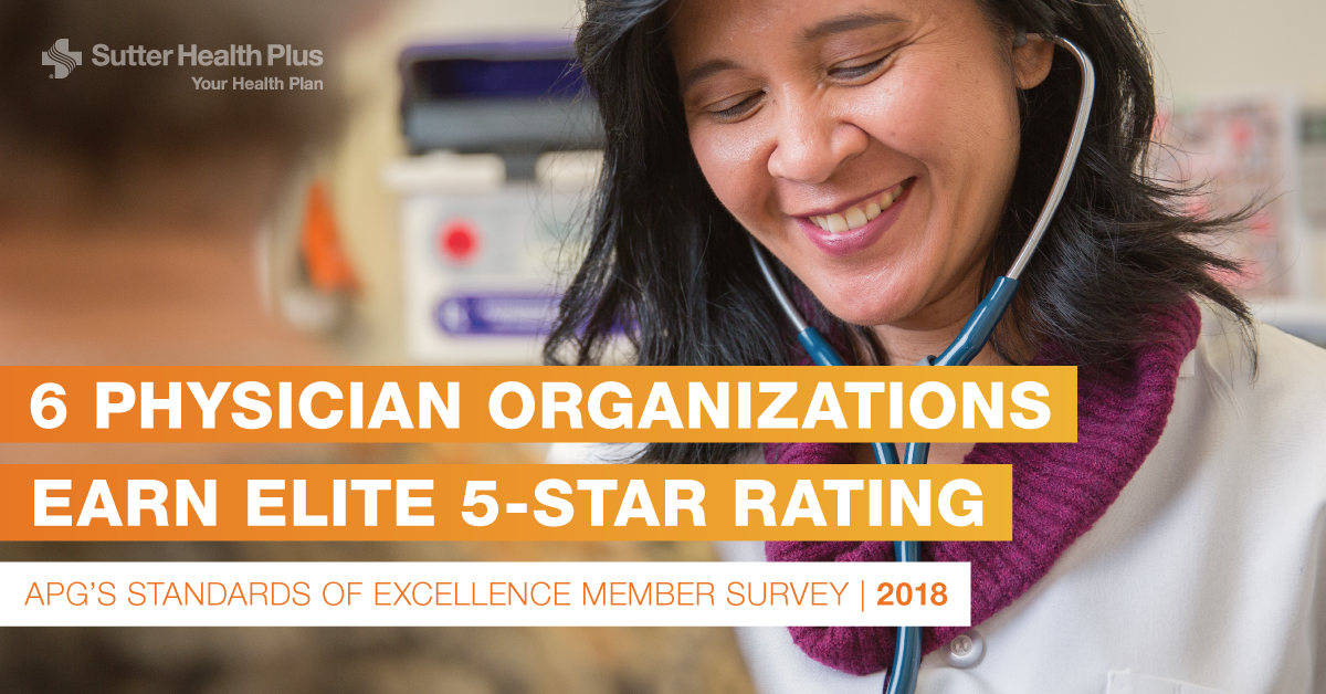 Sutter Health Plus Network Physician Organizations Earn Elite Honors